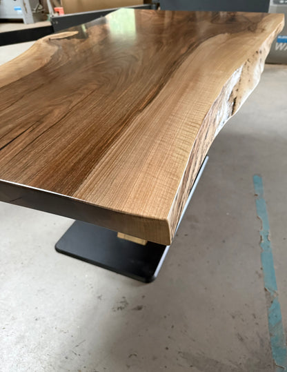 Walnussplatte | Tischgestell Nussbaum X Metall