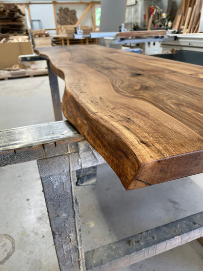 Massive Nussbaumplatten bis 200cm Länge / Holzplatten geölt - verschiedene Größen / Für Waschtische Beistelltisch - Fensterbänke