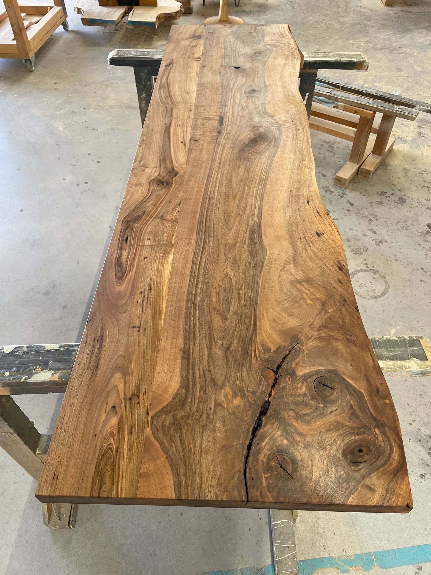 Massive Nussbaumplatten bis 200cm Länge / Holzplatten geölt - verschiedene Größen / Für Waschtische Beistelltisch - Fensterbänke