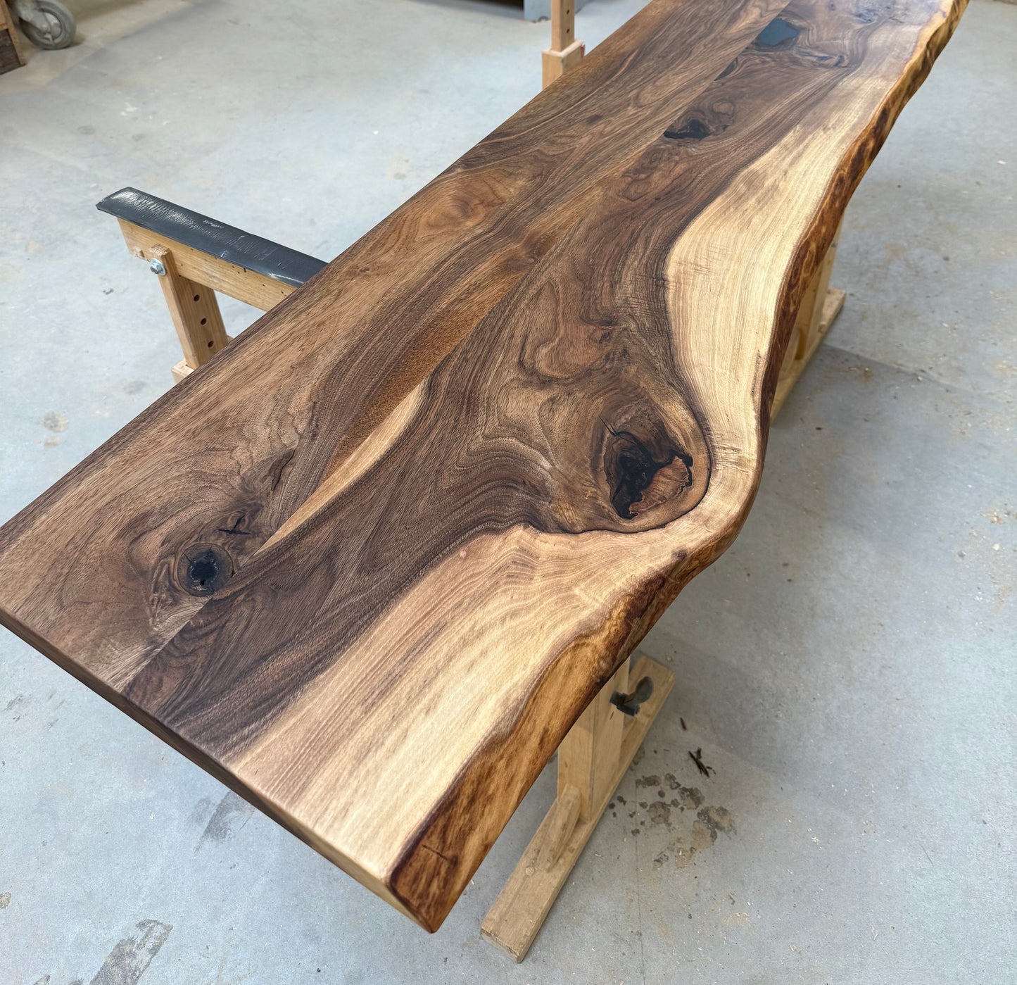 Massive Nussbaumplatten bis 200cm Länge / Holzplatten geölt - verschiedene Größen / Für Waschtische Beistelltisch - Fensterbänke