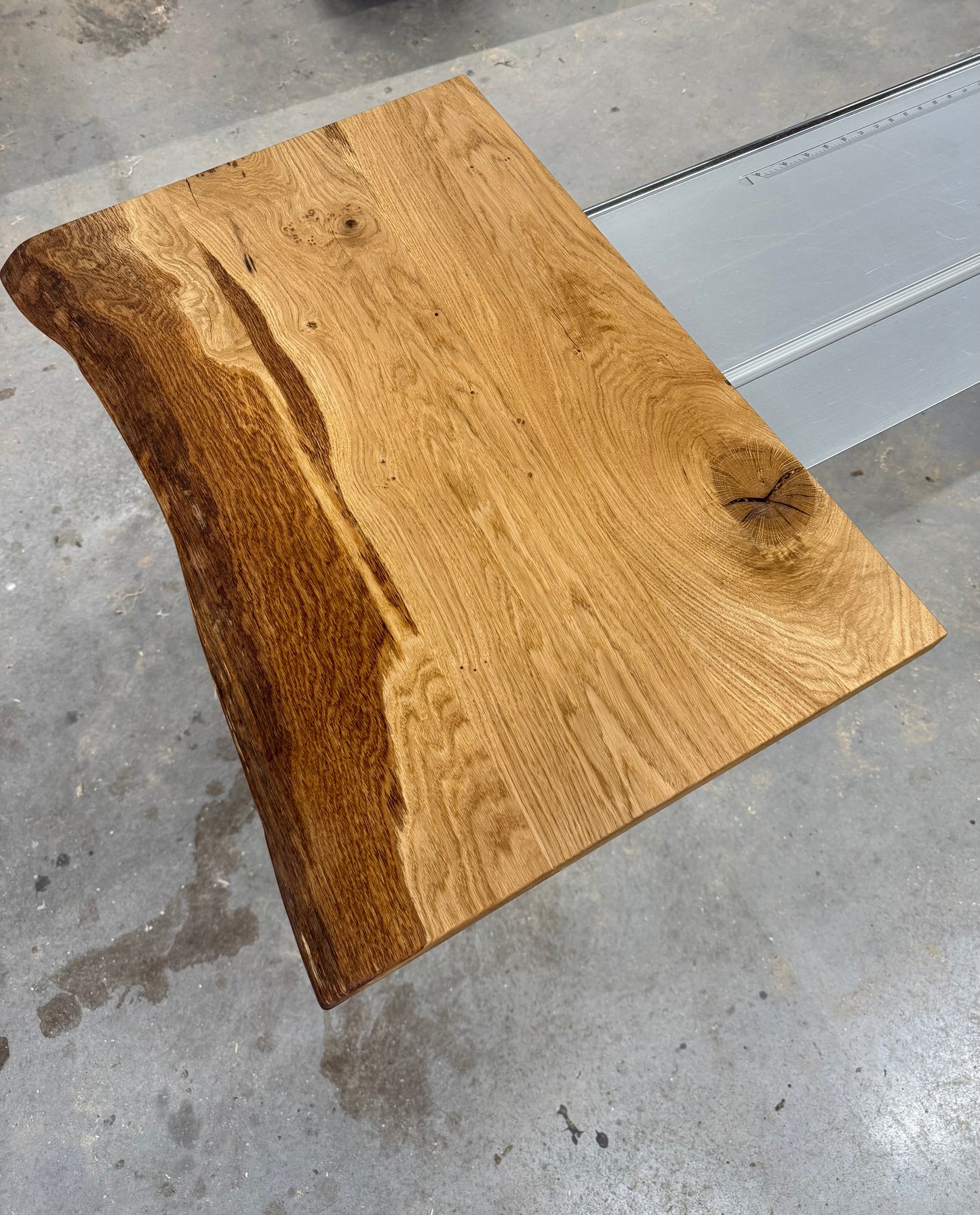 Eichenholzplatten geölt, bis 170cm Länge / Massivholzplatten mit Waldkante