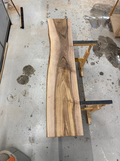 Massive Nussbaumplatten bis 200cm Länge / Holzplatten geölt - verschiedene Größen / Für Waschtische Beistelltisch - Fensterbänke