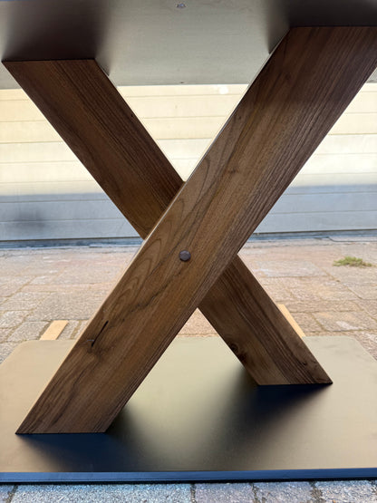 Tischgestell X | Nussbaum x Metall