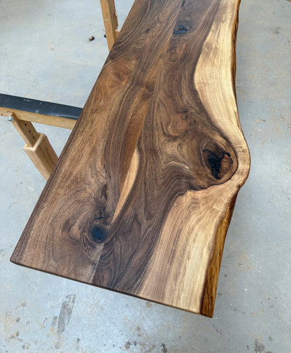 Massive Nussbaumplatten bis 200cm Länge / Holzplatten geölt - verschiedene Größen / Für Waschtische Beistelltisch - Fensterbänke