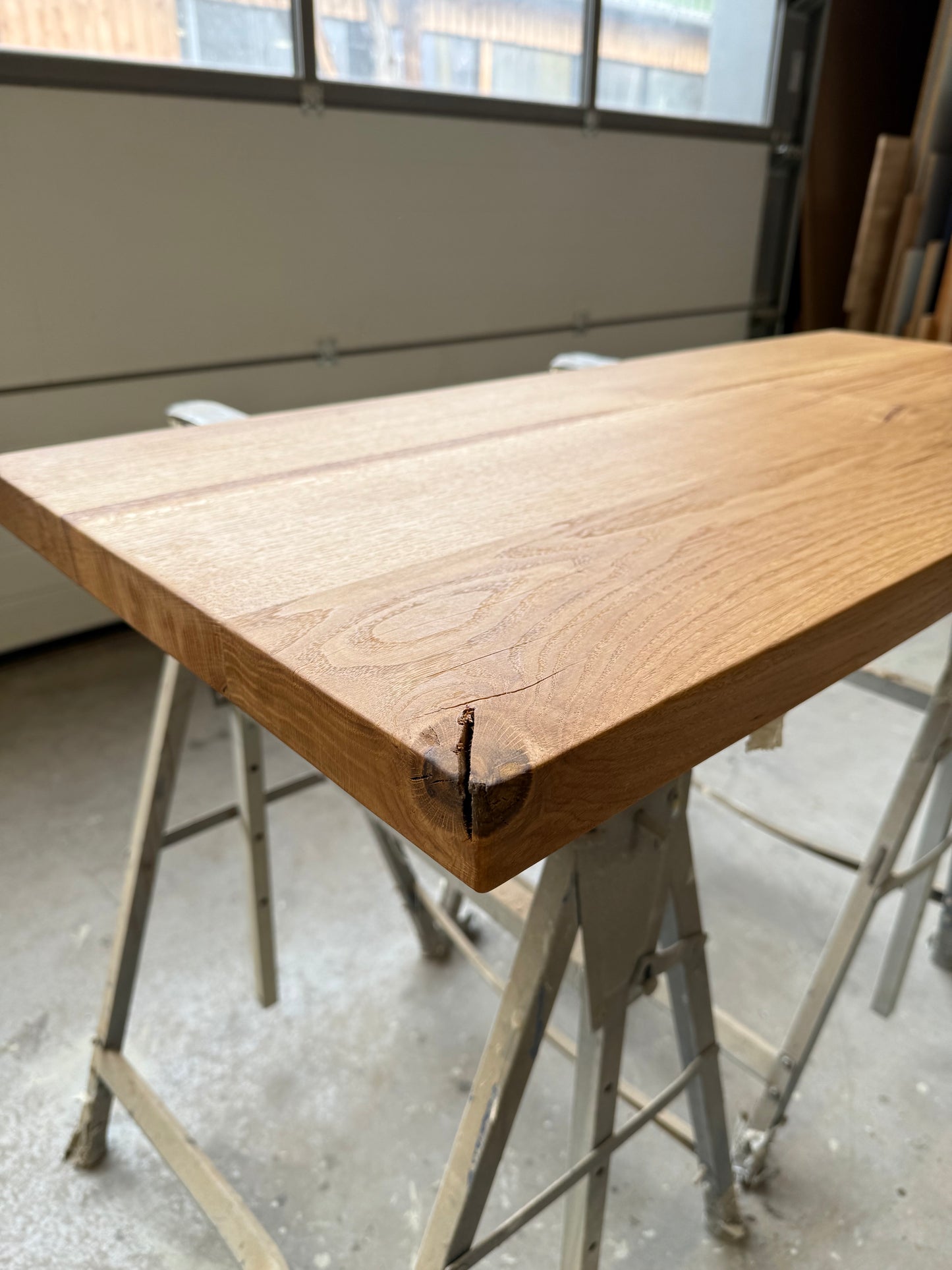 Eichenholzplatten geölt, bis 170cm Länge / Massivholzplatten mit Waldkante