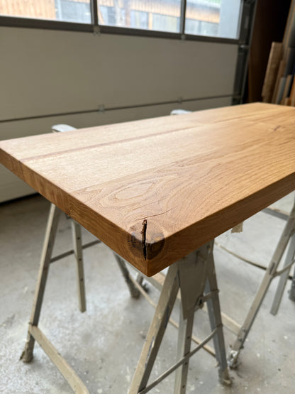 Eichenholzplatten geölt, bis 170cm Länge / Massivholzplatten mit Waldkante