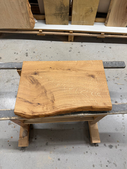 Eichenholzplatten geölt, bis 170cm Länge / Massivholzplatten mit Waldkante