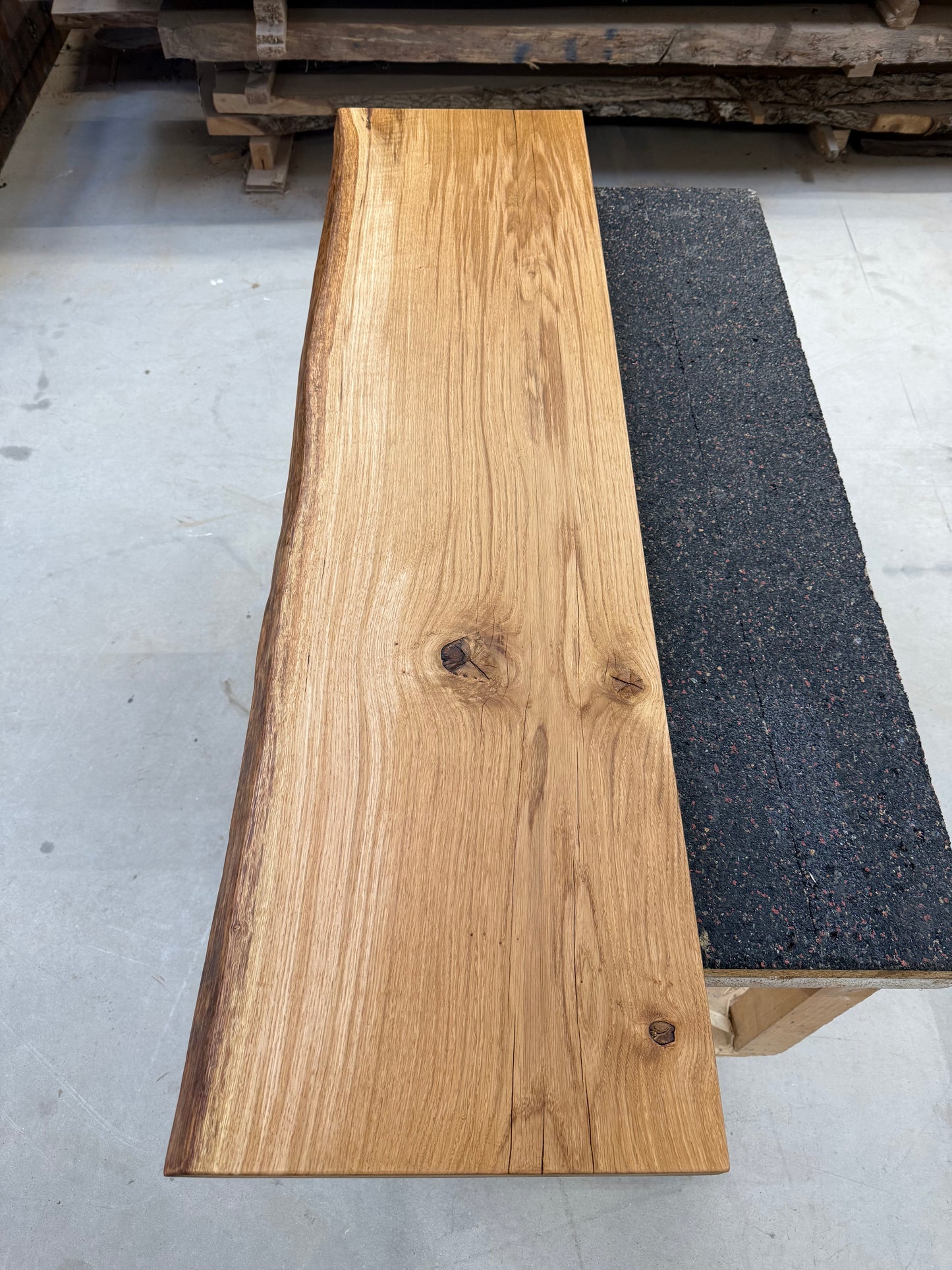 Eichenholzplatten geölt, bis 170cm Länge / Massivholzplatten mit Waldkante