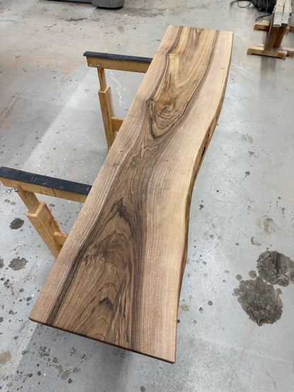 Massive Nussbaumplatten bis 200cm Länge / Holzplatten geölt - verschiedene Größen / Für Waschtische Beistelltisch - Fensterbänke